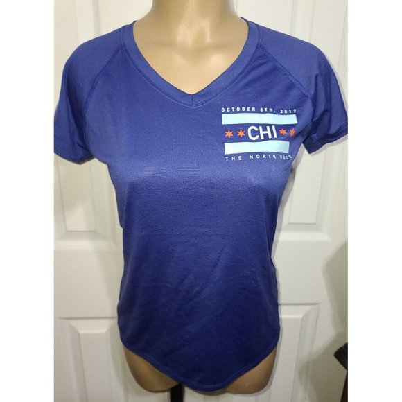 The North Face Women S/P Stretch Poly Shirt 2017 Chicago Marathon Collectable W2 - Picture 1 of 7